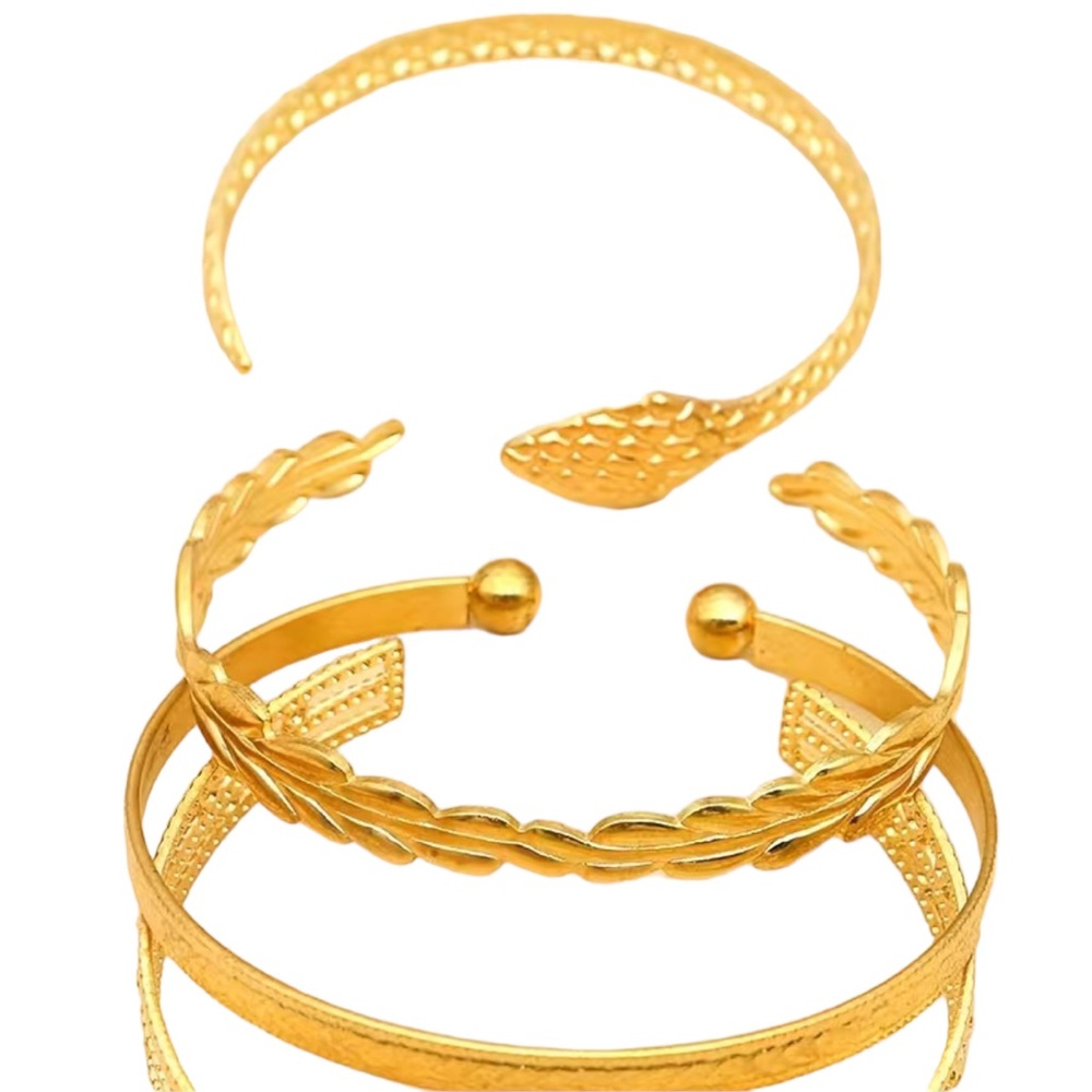 4 Piece Gold Stackable Bracelet Set - image 3